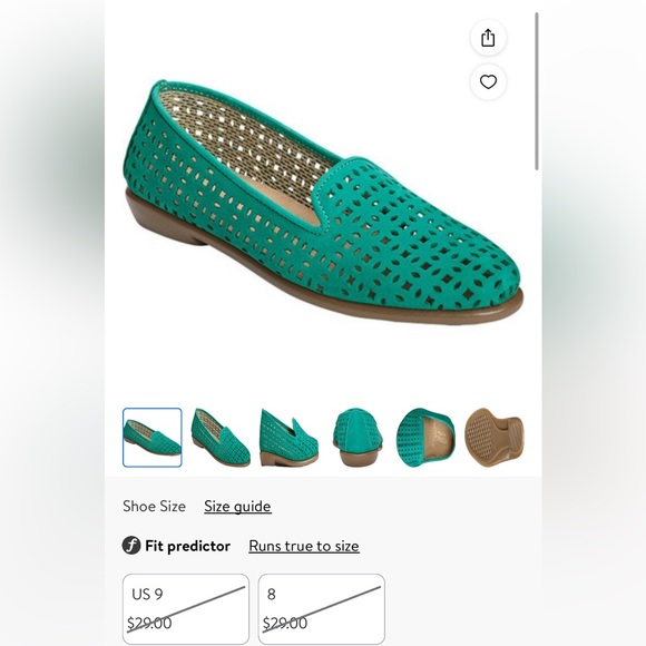 Aerosoles women's you betcha slip-on loafer, blue/green leather, 9 us - Picture 2 of 5